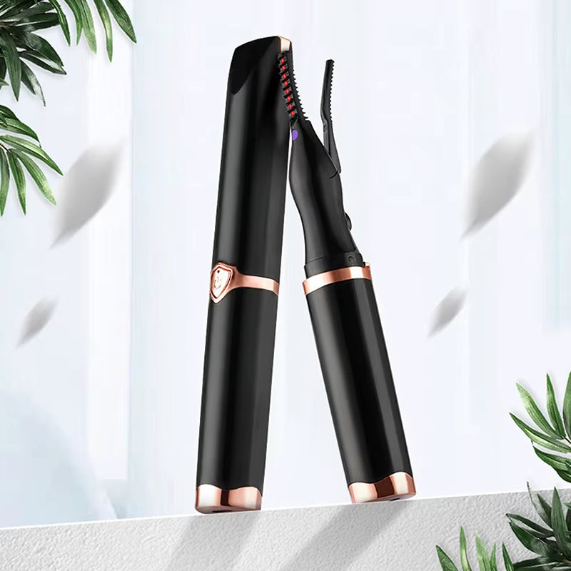 Portable Heated Eyelashes Curling Tool Natural Fake Eye Lash, Beauty Supplies USB, 3 Temperature Mode